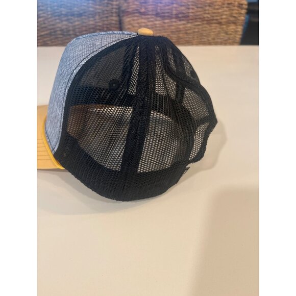 Yellow & Black Prana Trucker Hat With "Chaser" Print Mesh Back Adjustable Snapba - Picture 3 of 6